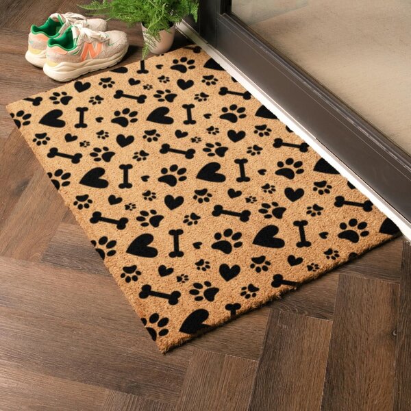 Изтривалка от кокосови влакна 40x60 cm Paws and Bones – Artsy Doormats