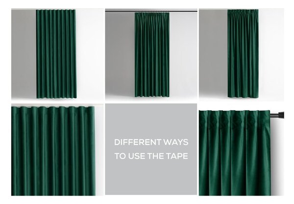 Тъмнозелено dimout перде 140x245 cm Pleat – Restilo