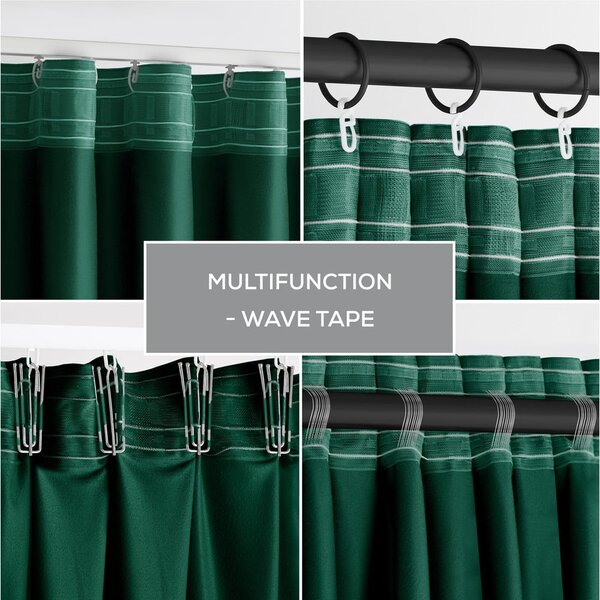 Тъмнозелено dimout перде 140x245 cm Pleat – Restilo