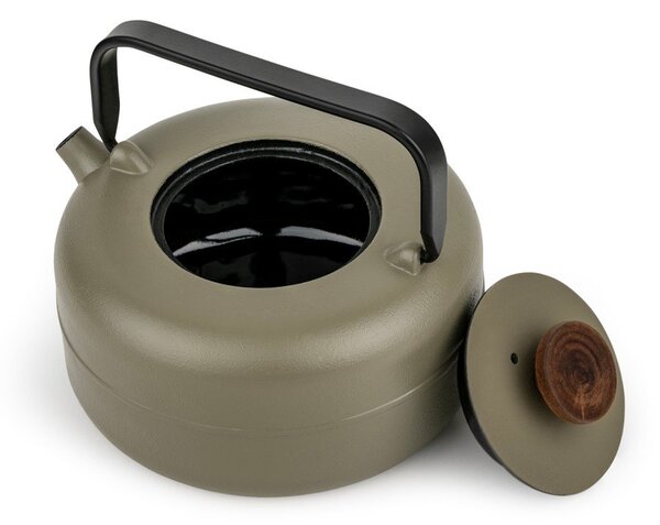 Чугунен чайник с цедка в цвят каки 750 ml Henan – Bredemeijer