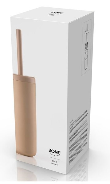 Бежова глинена четка за тоалетна Ume – Zone