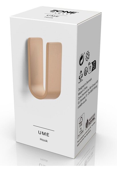 Бежова стенна алуминиева кука Ume – Zone