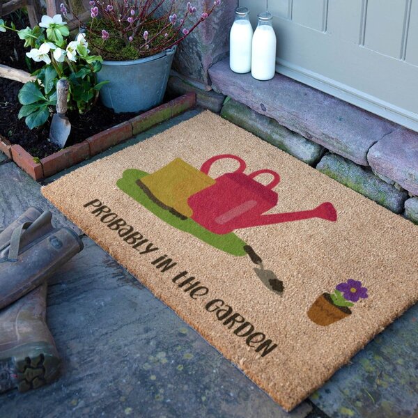 Изтривалка от кокосови влакна 40x60 cm Probably in the Garden – Artsy Doormats