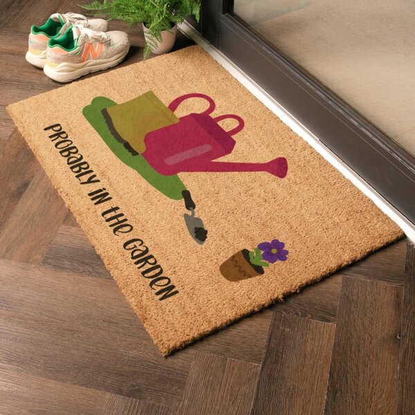 Изтривалка от кокосови влакна 40x60 cm Probably in the Garden – Artsy Doormats