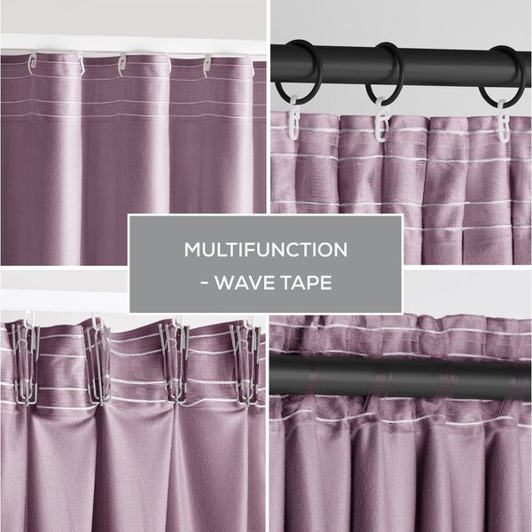 Светлорозово затъмняващо перде 140x270 cm Pleat – Restilo