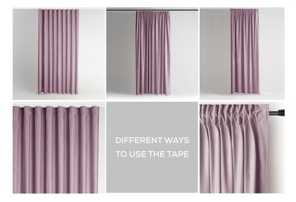Светлорозово затъмняващо перде 140x270 cm Pleat – Restilo