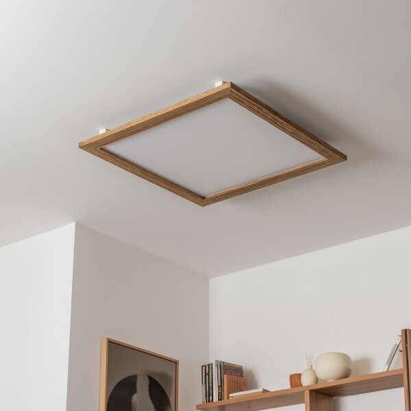 Eglo - LED повърхностно монтиран панел SALOBRENA LED/31W/230V кафяв