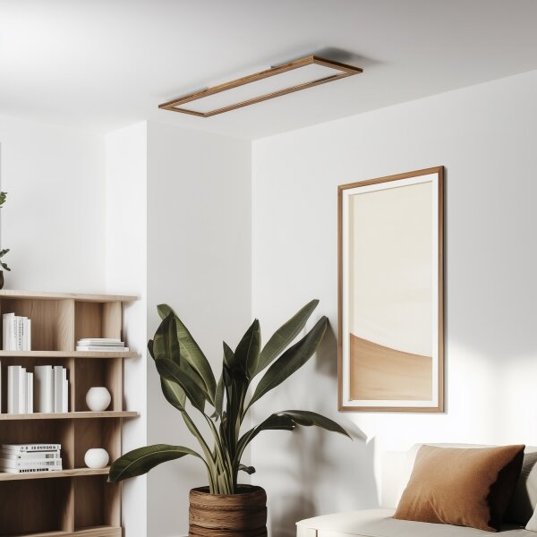 Eglo-LED RGBW повърхностно монтиран таванен панел SALOBRENA-C LED/34W/230V кафяв + дистанционно управление