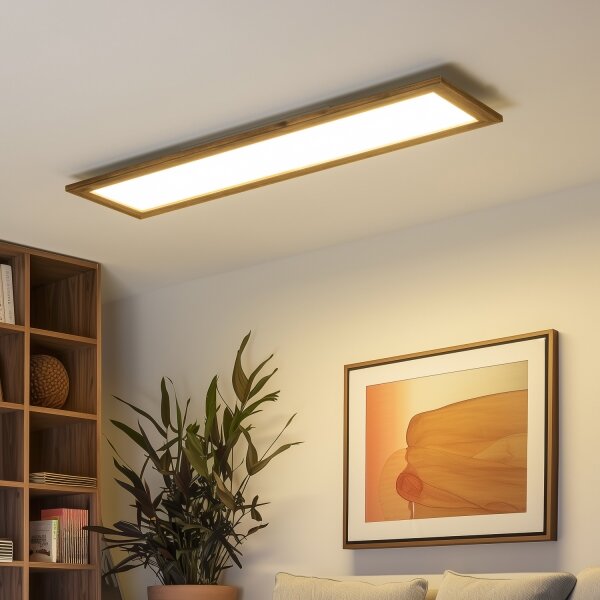 Eglo-LED RGBW повърхностно монтиран таванен панел SALOBRENA-C LED/34W/230V кафяв + дистанционно управление