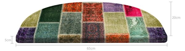 Стелки за стълби в комплект от 16 части 65x20 cm Patchwork - Vitaus