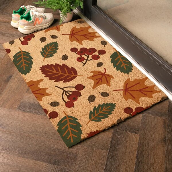 Изтривалка от кокосови влакна 40x60 cm Autumn Leaves – Artsy Doormats