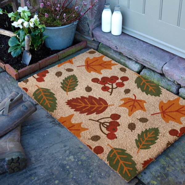 Изтривалка от кокосови влакна 40x60 cm Autumn Leaves – Artsy Doormats