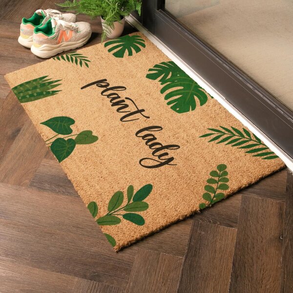 Изтривалка от кокосови влакна 40x60 cm Plant Lady – Artsy Doormats