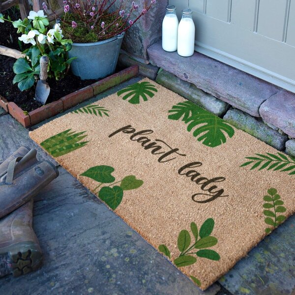 Изтривалка от кокосови влакна 40x60 cm Plant Lady – Artsy Doormats