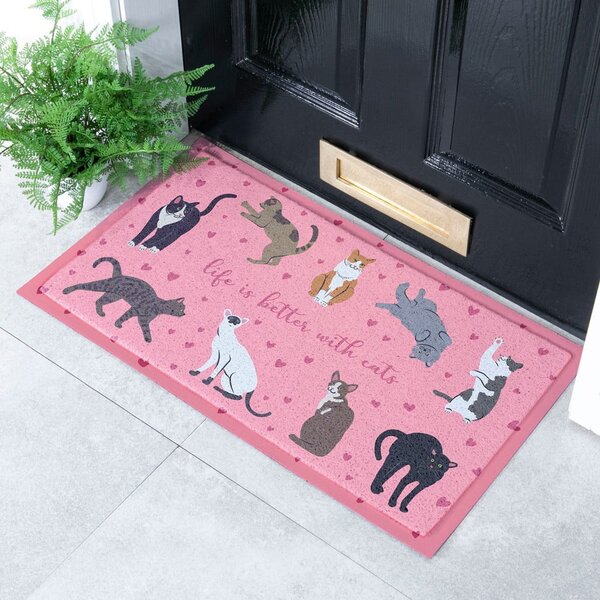 Изтривалка 40x70 cm Life Is Better With Cats – Artsy Doormats