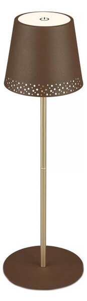 Brilo - LED настолна презареждаема сензорна лампа KIKI LED/2,6W/5V IP44 2600 mAh кафява