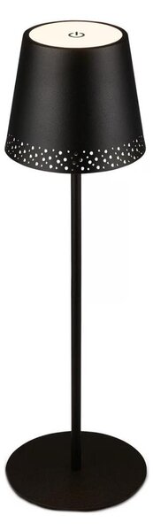 Brilo - LED презареждаема настолна лампа с докосване KIKI LED/2,6W/5V IP44 2600 mAh черна