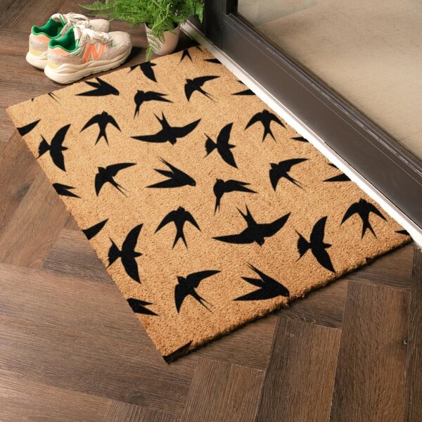 Изтривалка от кокосови влакна 40x60 cm Swallows – Artsy Doormats