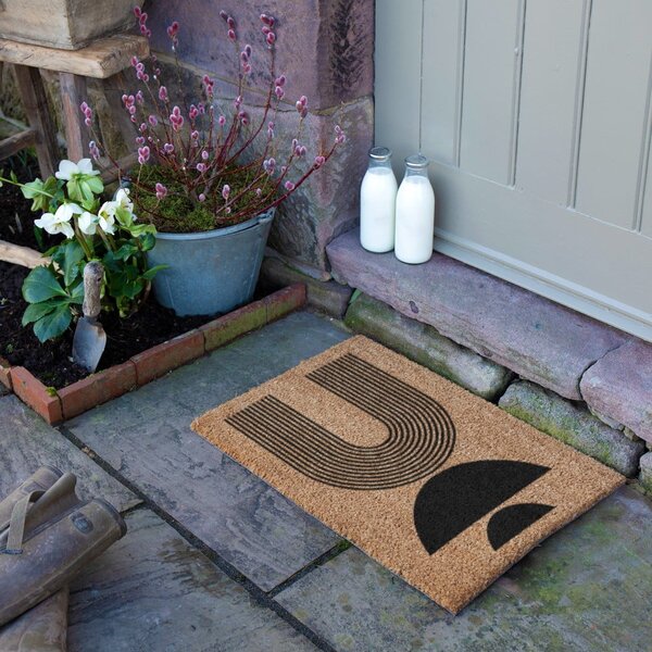 Изтривалка от кокосови влакна 40x60 cm Half Moon – Artsy Doormats