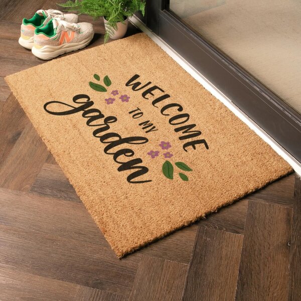 Изтривалка от кокосови влакна 40x60 cm Welcome to My Garden – Artsy Doormats