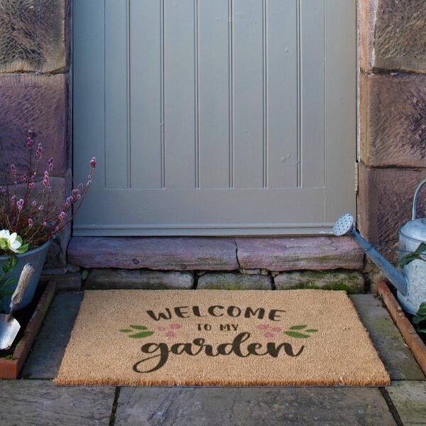 Изтривалка от кокосови влакна 40x60 cm Welcome to My Garden – Artsy Doormats