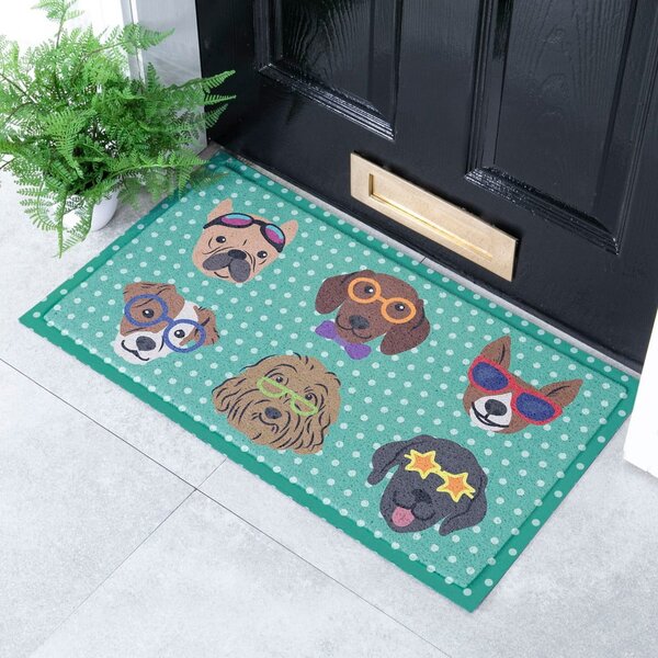 Изтривалка 40x70 cm Dogs on Polka Dots – Artsy Doormats