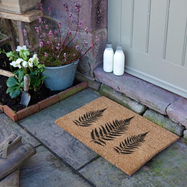 Изтривалка от кокосови влакна 40x60 cm Fern Leaf – Artsy Doormats