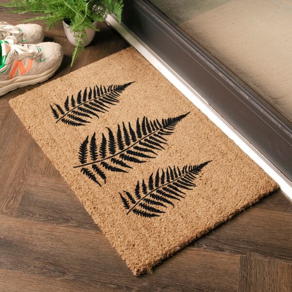 Изтривалка от кокосови влакна 40x60 cm Fern Leaf – Artsy Doormats