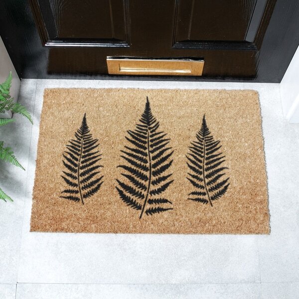 Изтривалка от кокосови влакна 40x60 cm Fern Leaf – Artsy Doormats