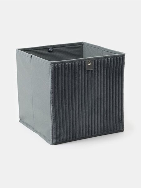 Sinsay - Кутия за съхранение с релефна предна част - Светло сиво