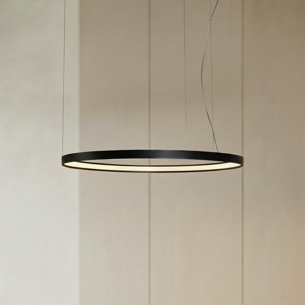 SOLLUX LIGHTING LED висяща лампа Rio 110, хоризонтална, 3 000 K, черна, Черен, Кухня, Алуминий, Модерен
