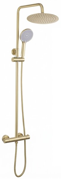 Душ комплект без чучур с термостат Rea Lungo Gold Brush
