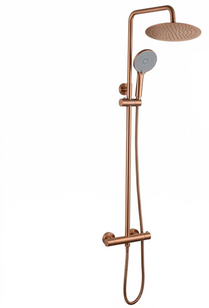 Душ комплект без чучур с термостат Rea Lungo Copper Brush