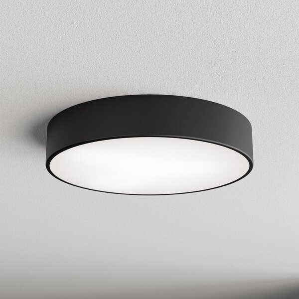 TEMAR LIGHTING Таванска лампа Cleo 400, IP54, Ø 40 cm черна, Затъмняване, Черен, Дневна/трапезария, Метал, Модерен