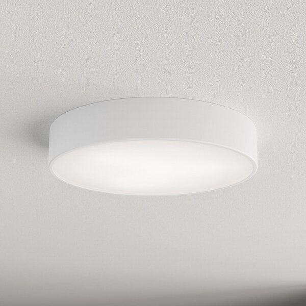 TEMAR LIGHTING Таванна лампа Cleo, Ø 40 cm, IP20, бяла, метал, E27, Затъмняване, Бял, Дневна/трапезария, Метал, Модерен