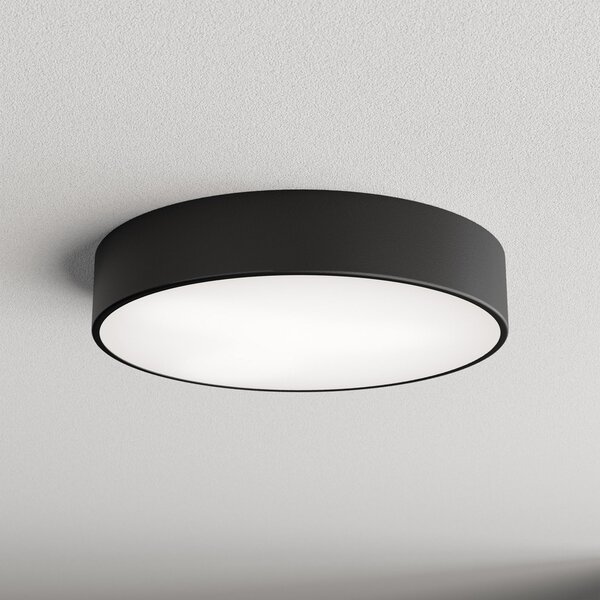 TEMAR LIGHTING Таванна лампа Cleo 400, черна, сензор, IP20, Ø 40 cm, метал, Черен, Дневна/трапезария, Метал, Модерен