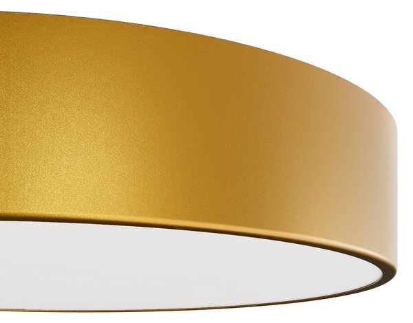 TEMAR LIGHTING Таванна лампа Cleo 300, златна, сензор, IP20, Ø 30 cm, метал, Злато / месинг, Дневна/трапезария, Метал