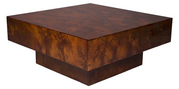 Масичка за кафе от декор от орех в тъмно естествен цвят 90x90 cm Quinn – Dutchbone