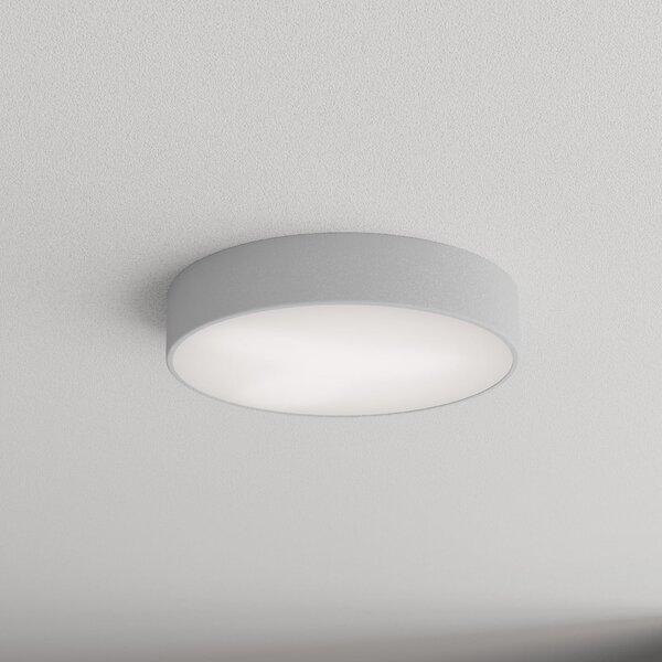 TEMAR LIGHTING Таванна лампа Cleo 400, Ø 40 cm сива, Затъмняване, Сив, Дневна/трапезария, Метал, Модерен