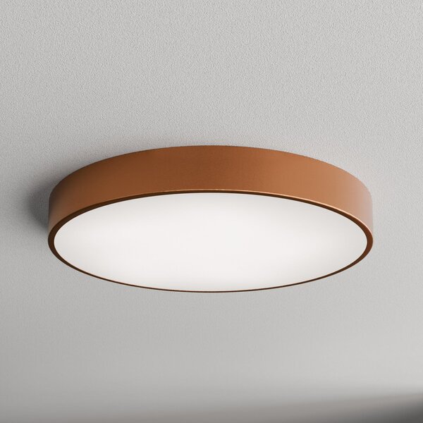 TEMAR LIGHTING Таванска лампа Cleo 600, Ø 60 cm медна, Затъмняване, Мед, Дневна/трапезария, Метал