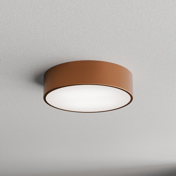 TEMAR LIGHTING Таванна лампа Cleo 300, медна, сензор, IP54, Ø 30 cm, метал, Мед, Коридор, Метал, Модерен