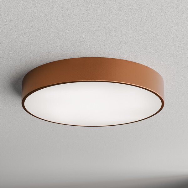 TEMAR LIGHTING Таванна лампа Cleo 500, медна, сензор, IP54, Ø 50 cm, метал, Мед, Коридор, Метал, Модерен
