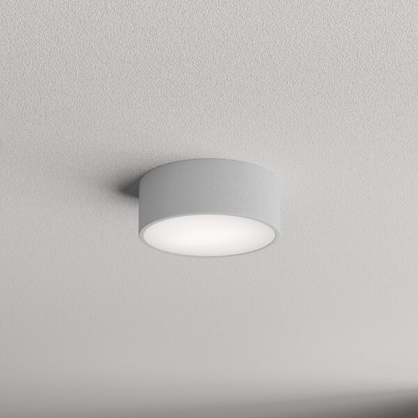 TEMAR LIGHTING Таванна лампа Cleo 200, сива, сензор, IP54, Ø 20 cm, метал, Сив, Коридор, Метал, Модерен