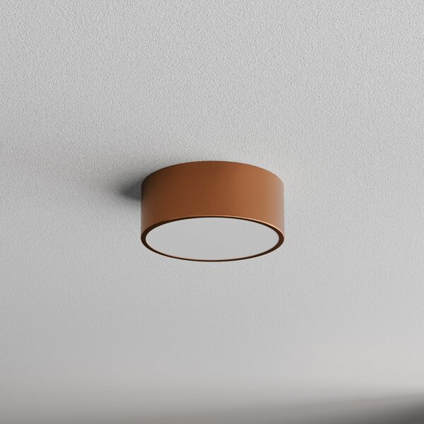 TEMAR LIGHTING Таванна лампа Cleo 200, медна, сензор, IP54, Ø 20 cm, метал, Мед, Коридор, Метал, Модерен