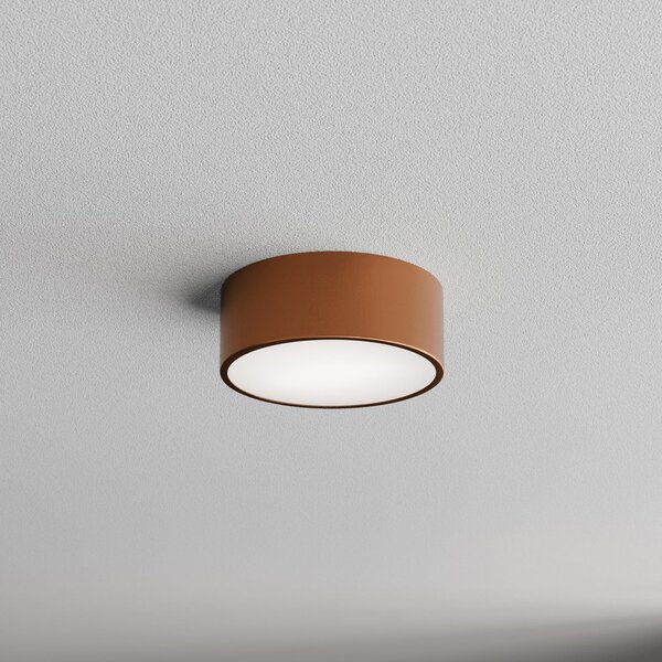 TEMAR LIGHTING Таванна лампа Cleo 200, медна, сензор, IP54, Ø 20 cm, метал, Мед, Коридор, Метал, Модерен