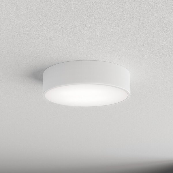 TEMAR LIGHTING Таванна лампа Cleo 300, бяла, сензор, IP54, Ø 30 cm, метал, Бял, Коридор, Метал, Модерен