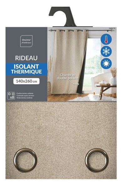Бежово перде 140x260 cm Jupiter – douceur d'intérieur