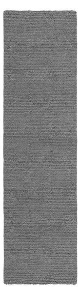 Сива ръчно изработена вълнена пътека 80x230 cm Harris Boucle – Flair Rugs