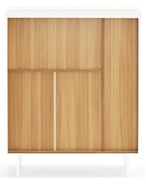 Бял висок скрин от декор от дъб 95x120 cm Arista – Teulat