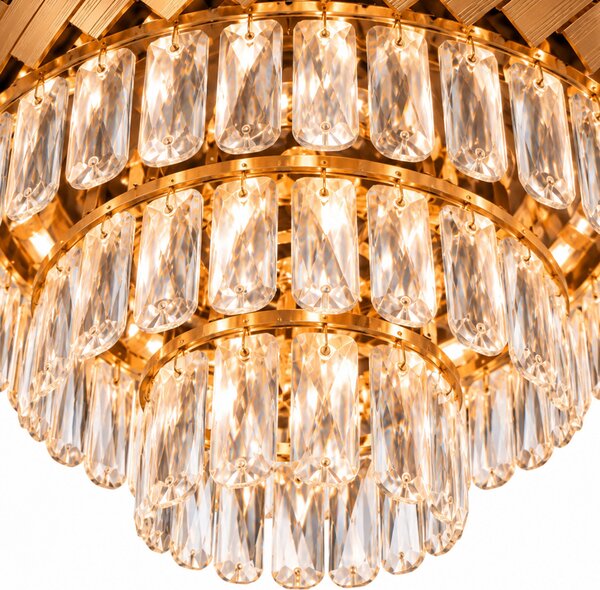 Висяща Кристална Лампа APP1942-3CP 50cm Gold